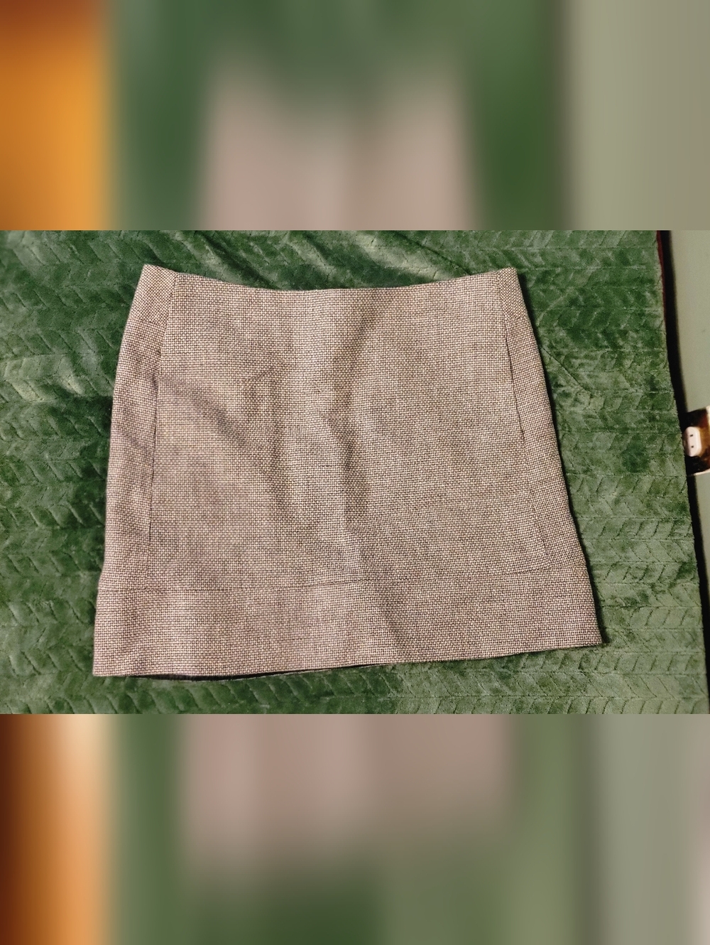 Dalia Collection Grey Tweed Mini Skirt, Size 8